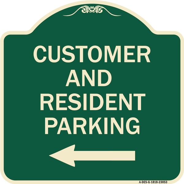 Signmission Reserved Parking Customer and Visitor Parking Heavy-Gauge Aluminum Sign, 18" x 18", G-1818-23053 A-DES-G-1818-23053 - main